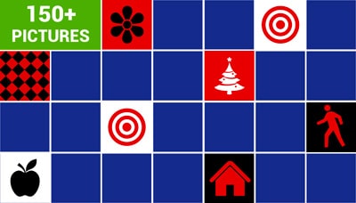 matching game online for adults - black and red