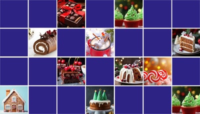 Matching game - Christmas treats - online and free