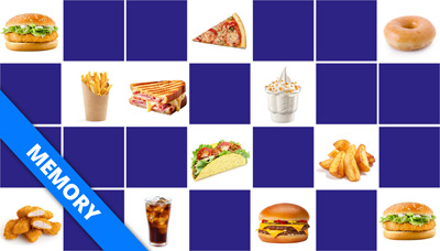 Grand jeu de memory - Fast food