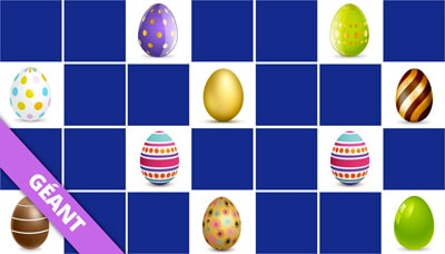 Grand jeu de memory - oeufs de pâques