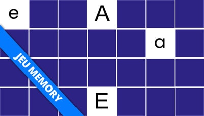 Jeu Memory éducatif - Lettres majuscules et minuscules Jeu Memory éducatif - Lettres majuscules et minuscules