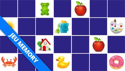 Jeu de memory enfants - Jardin d'enfants - en ligne et gratuit
