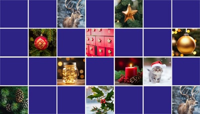 Matching game for seniors - Christmas Spirit