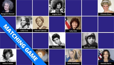 Matching game with Famous women Matching game with Famous women