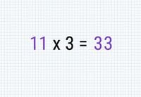 Résultat de la multiplication 11x3
