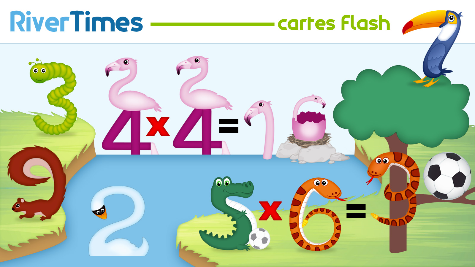 Cartes Flash Multiplication à imprimer - Ludique