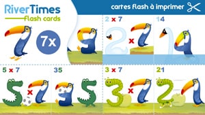 Cartes Flash Multiplication RiverTimes - Table de 7 Cartes Flash Multiplication RiverTimes - Table de 7