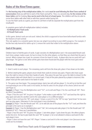 Game to revise the Times tables - Flashcards RiverTimes Game to revise the Times tables - Flashcards RiverTimes