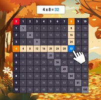 Table de multiplication en ligne - automne Table de multiplication en ligne - automne