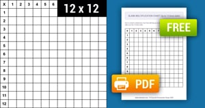 Printable Blank Multiplication Chart (1-12) - Black & White Printable Blank Multiplication Chart (1-12) - Black & White