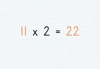 Multiplication result 11x2