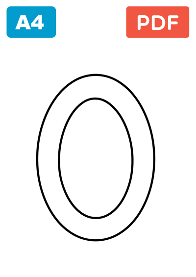 Number 0 for colouring Number 0 for colouring