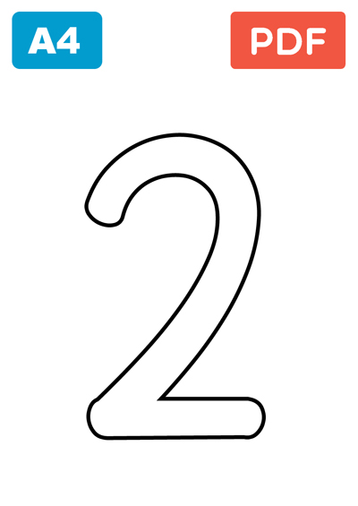 Number 2 for colouring Number 2 for colouring