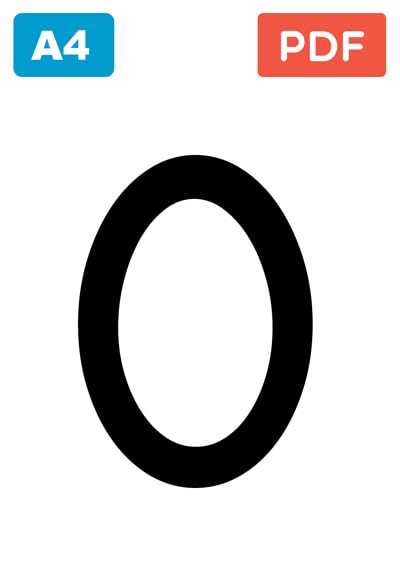 Large printable number 0 Large printable number 0