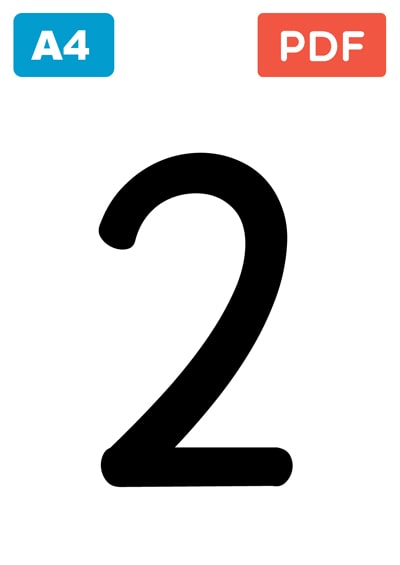 Large printable number 2 Large printable number 2
