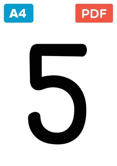 Large printable number 5 Large printable number 5
