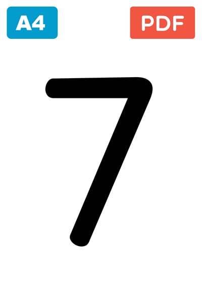 Large printable number 7 Large printable number 7