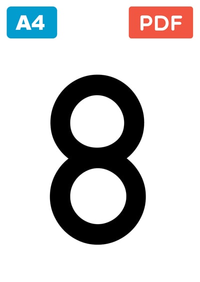 Large printable number 8 Large printable number 8