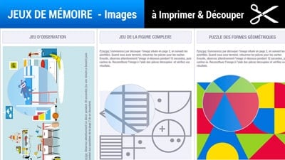 Jeux de mémoire avec des images à imprimer gratuits