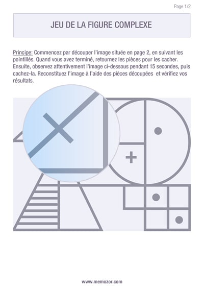 Jeu de mémoire à imprimer - Figure complexe - Gratuit