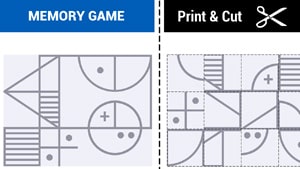 Printable memory game - Complex Figure - Free