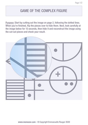 Printable memory game - Complex Figure - Free