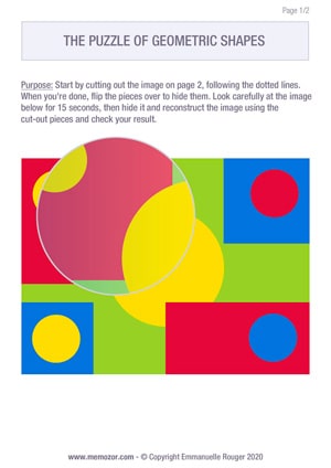 Printable memory game - Geometric shapes (2) - Free