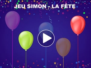 Jeu simon avec des ballons