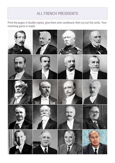 Pictures of all the French Presidents