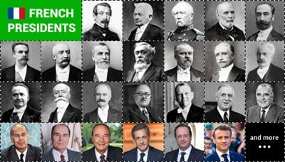 Pictures of the 25 French Presidents