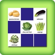 Game Memori dengan Sayuran - Online dan Gratis