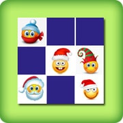 Matching game for adults - Christmas emoji - online and free
