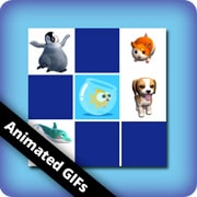 Matching game kids - Cute Animals animated GIFS - online and free