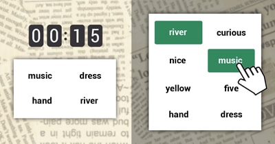 Grid of words game - Various themes - online & free