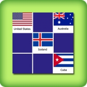 Memory game for adults - national flags II - online and free