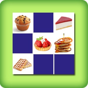 Matching game - Sweet foods - online and free