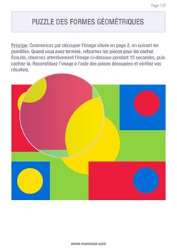 Jeu de mémoire - Figure géométrique (2) à imprimer