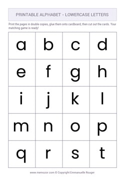 Printable lowercase alphabet letters Printable lowercase alphabet letters