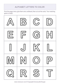 Printable alphabet letters for colouring Printable alphabet letters for colouring