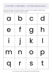 Lettres de l'alphabet en minuscule à imprimer Lettres de l'alphabet en minuscule à imprimer