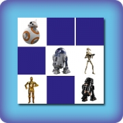 Matching game for kids - Droids and robots Star War - online and free