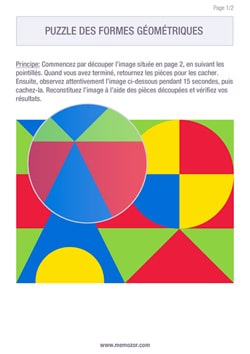 Jeu de mémoire - Figure géométrique (1) à imprimer