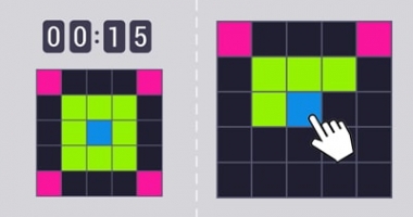 Pixel Art game - Geometric & colorful patterns (Easy)