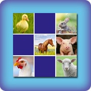 Matching game for kids - Farm animals - online and free