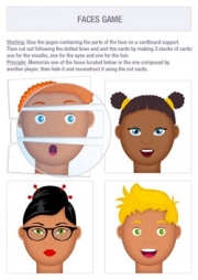Faces game for kids to Print & Cut out