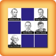 Memory game for seniors - Presidents of the US - online and free
