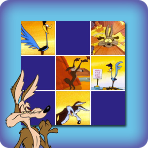 Matching game for kids - Wile E. Coyote and the Road Runner - online and free