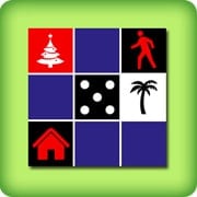 Memory game for adults - red and black - online and free
