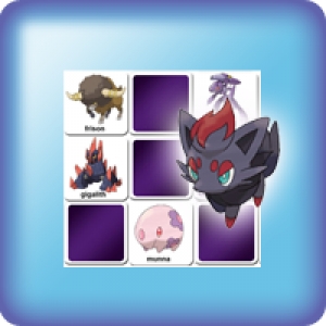Jeu de memory pour enfants - cartes Pokemon 5ème génération - en ligne et gratuit