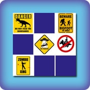 Matching game for kids - Funny road signs - online and free
